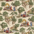Mandarin Toile/Document Fb 0002Ma29 by Old World Weavers Designer Fabric MANOR SUITE                                                            100% COTTON FRANCE LIGHT DUTY Horizontal: 50" and Vertical: 26.5" 53"  - Swanky Fabrics -