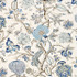 Pondicherry Linen Print/Delft 16556-001 by Scalamandre Designer Fabric ORIANA 100% LINEN UNITED KINGDOM LIGHT DUTY Horizontal: 40.75" and Vertical: 27" 54" - Swanky Fabrics -