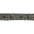 Zardozi Velvet Tape/Mineral & Pewter T3290-002 by Scalamandre Trim Designer Trim MODERN LUXURY 80% METALLIC 20% VISCOSE INDIA LIGHT DUTY Horizontal: 4.125" and Vertical: 1.75" - Swanky Fabrics -