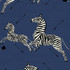 Zebras - Outdoor/Denim 36378-005 by Scalamandre Designer Fabric ZEBRAS 100% SOLUTION DYED POLYESTER ITALY HEAVY DUTY Horizontal: 39.25" and Vertical: 27.5" 55.5" - Swanky Fabrics -