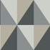 Apex Grand Grey And Black by Cole & Son Designer Wallcovering COLE & SON GEOMETRIC II PAPER - 100% United Kingdom Horizontal: and Vertical: 27 27 - Swanky Fabrics -