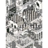 Miami Blk Wht by Cole & Son Designer Fabric COLE & SON CONTEMPORARY FABRICS COTTON - 100% Italy HEAVY Horizontal: 28.94 and Vertical: 38.2 57.87 - Swanky Fabrics -