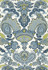Mataura Linen Print Aegean 175080 by Schumacher Designer Fabric Classic-Prints 100% Linen - Horizontal: 26.75 and Vertical: 35.875 53.5 - Swanky Fabrics -