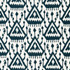 Vientiane Ikat Indigo 175022 by Schumacher Designer Fabric Print Happy 6.75" - Swanky Fabrics -