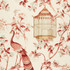 Oiseaux Et Fleurs Cinnabar 173442 by Schumacher Designer Fabric Schumacher Classics 27.0" - Swanky Fabrics -