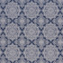 D1433 Indigo Mandala by Charlotte Designer Fabric Vibrant Wovens 100% Woven Polypropylene Europe Exceeds 100,000 Wyzenbeek Rubs (Heavy Duty) Horizontal 6" x Vertical 7" 54 Inches - Swanky Fabrics -