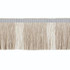 Calcada Fringe Natural 78980 by Schumacher Designer Trim Stephanie Seal Brown - Swanky Fabrics -