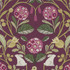 Forester Plum by Clarke And Clarke Designer Fabric CLARKE & CLARKE SHERWOOD COTTON - 100% Turkey MEDIUM Horizontal: 18 and Vertical: 16.1 54 - Swanky Fabrics -