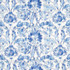 Grove Garden Porcelain Blue by Carole Designer Fabric Red Sea 100% Polyester India 50,000 Wyzenbeek Double Rubs Horizontal: 27 1/2" and Vertical: 19 1/8" V 56 1/4" - Swanky Fabrics -
