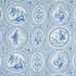 Les Scenes Contemporaines Blue 179560 by Schumacher Designer Fabric Jill Lasersohn 38.5" - Swanky Fabrics -