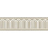 Arches Embroidered Tape Medium Taupe 70765 by Schumacher Designer Trim Miles Redd 1.8" - Swanky Fabrics -