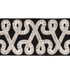 Freeform Embroidered Tape Black 76733 by Schumacher Designer Trim Natura 3.88" - Swanky Fabrics -