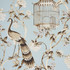 Oiseaux Et Fleurs Mineral 5004080 by Schumacher Designer Wallpaper Atelier 27.0" - Swanky Fabrics -