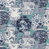 Pandan Print Aqua/Blue by Lee Jofa Designer Fabric MINDORO COTTON - 100% Italy MEDIUM Horizontal: 53.54 and Vertical: 25.2 53.94 - Swanky Fabrics -