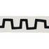Corbu Tape Black 81770 by Schumacher Designer Trim New Wave: Black & White 2.5" - Swanky Fabrics -
