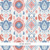 Elizia Ikat Rose & Indigo 5010712 by Schumacher Designer Wallpaper New Traditional 27.0" - Swanky Fabrics -
