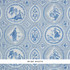 Les Scenes Contemporaines Blue 5011490 by Schumacher Designer Wallpaper Jill Lasersohn 38.5" - Swanky Fabrics -