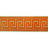 Greek Key - Tangerine by Europatex Designer Fabric Tapes Decor 100% Polyester China See Sample Horizontal: N/A and Vertical: N/A 2.50 inches  - Swanky Fabrics -