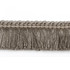 Hellenic Key Brushed Fringe Slate by Europatex Designer Fabric Hellenic 97% Fibranne, 2% Polyester, 1% Nylon 1.25 inches - Swanky Fabrics -