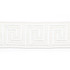 Hellenic Key Jacquard Tape White by Europatex Designer Fabric Hellenic 62% Fibranne, 38% Rayon 2.00 inches - Swanky Fabrics -
