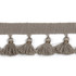 Hellenic Key Tassel Fringe Slate by Europatex Designer Fabric Hellenic 47% Fibranne, 44% Cotton, 9% Polyester 1.75 inches - Swanky Fabrics -