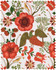 Mind The Gap Fabric SZEKELY FOLK Linen (FB00040) | FB00040 | TRANSYLVANIAN ROOTS | Green, Red, White | Fabric Carolina | https://www.fabriccarolina.com/