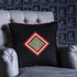 Moki Linen Embroidered Cushion by Mind the Gap Designer Pillow THE HOME OF AN ECCENTRIC MAN 100% Linen Made in United Kingdom Assorted piping 20 x 20 in - Swanky Fabrics -