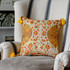Mind The Gap Pillows CSARDAS Linen Cushion (LC40085) | LC40085 | TRANSYLVANIAN ROOTS | 20 x 20 in | Green, Orange, White, Yellow | Fabric Carolina | https://www.fabriccarolina.com/