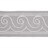 Greek Waves White On Grey 70754 by Schumacher Designer Trim Miles Redd 3.3" - Swanky Fabrics -