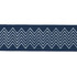 Leora Hand Blocked Tape Narrow Indigo 181382 by Schumacher Designer Trim Jacaranda 2.75" - Swanky Fabrics -