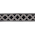 Squared Away Trellis Tape Black 83593 by Schumacher Designer Trim Statement Trims 3.12" - Swanky Fabrics -