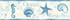 Island Bay Blue Seashells Wallpaper by Chesapeake Designer Sand Dollar Covers about 7.5 square feet 6-in by 15-ft long roll Prepasted 0 - Swanky Fabrics -