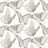 Janetta Grey Butterfly Wallpaper by Chesapeake Designer Thoreau Covers about 56.4 square feet 20.5-in by 33-ft long roll Prepasted 10.25 - Swanky Fabrics -