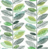 Nyssa Green Leaves Wallpaper by Brewster Designer Fresh Start Kitchen & Bath Covers about 56.4 square feet 20.5-in by 33-ft long roll Unpasted 20.9 - Swanky Fabrics -