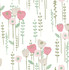 Mabel Pink Floral Field Wallpaper by A-Street Prints Designer Whimsy Covers about 56.4 square feet 20.5-in by 33-ft long roll Unpasted 10.4 - Swanky Fabrics -