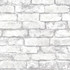 Davis White Brick Wallpaper by Brewster Designer Techniques & Finishes III Covers about 56.4 square feet 20.5-in by 33-ft long roll Unpasted 20.9 - Swanky Fabrics -