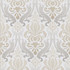 Aquitaine Taupe Nouveau Damask Wallpaper by Kenneth James Designer Luna Covers about 56.4 square feet 20.5-in by 33-ft long roll Unpasted 21 - Swanky Fabrics -