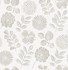 Inge Light Grey Floral Block Print Wallpaper by A-Street Prints Designer Hannah Covers about 56.4 square feet 20.5-in by 33-ft long roll Unpasted 20.9 - Swanky Fabrics -