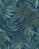 Nocturnum Dark Blue Leaves Wallpaper by Brewster Designer Fresh Start Kitchen & Bath Covers about 56.4 square feet 20.5-in by 33-ft long roll Unpasted 12.6 - Swanky Fabrics -