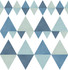 Trilogy Blue Geometric Wallpaper by A-Street Prints Designer Folklore Covers about 56.4 square feet 20.5-in by 33-ft long roll Unpasted 20.9 - Swanky Fabrics -