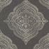 Capella Charcoal Medallion Wallpaper by Decorline Designer Avalon Covers about 56.4 square feet 20.5-in by 33-ft long roll Unpasted 25 - Swanky Fabrics -