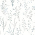 Wildflower Sprigs Blue & Green Wallpaper by Inspired by Color Designer Blues II Covers about 56.4 square feet 20.5-in by 33-ft long roll Unpasted 20.5 - Swanky Fabrics -