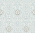 Gatsby Damask Blue Wallpaper by York Wallcoverings Designer Damask Resource Library Covers about 60.8 square feet 27-in by 27-ft long roll Prepasted 25.25 - Swanky Fabrics -