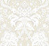 Artichoke Dam Beige & Gold Wallpaper by York Wallcoverings Designer Damask Resource Library Covers about 60.8 square feet 27-in by 27-ft long roll Prepasted 25.25 - Swanky Fabrics -