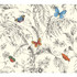 Papillon Primary Wallpaper by York Wallcoverings Designer Toile Resource Library Covers about 60.8 square feet 27-in by 27-ft long roll Prepasted 24 - Swanky Fabrics -