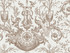 Avian Fountain Toile Mink Wallpaper by York Wallcoverings Designer Toile Resource Library Covers about 60.8 square feet 27-in by 27-ft long roll Unpasted 20.5 - Swanky Fabrics - Avian Fountain Toile Mink Wallpaper by York Wallcoverings Designer Toile Resource Library Covers about 60.8 square feet 27-in by 27-ft long roll Unpasted 20.5 - Swanky Fabrics -