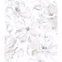 Floral Dreams Grey Wallpaper by York Wallcoverings Designer Impressionist Covers about 56.4 square feet 20.5-in by 33-ft long roll Unpasted 24 - Swanky Fabrics -