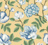 Morning Garden Yellow Wallpaper by York Wallcoverings Designer Grandmillennial Covers about 60.8 square feet 27-in by 27-ft long roll Prepasted 25.25 - Swanky Fabrics -