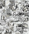Marvel Comics Pow! Black & White Wallpaper by York Wallcoverings Designer Disney Kids Vol. 4 Covers about 56.4 square feet 20.5-in by 33-ft long roll Unpasted 24 - Swanky Fabrics -