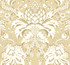 French Artichoke Dam Yellow Wallpaper by York Wallcoverings Designer Damask Resource Library Covers about 60.8 square feet 27-in by 27-ft long roll Prepasted 25.25 - Swanky Fabrics -